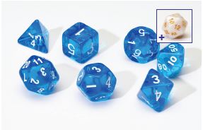 BLUE TRANSLUCENT 7 DIE SET