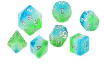 Sirius Dice Blue Hawaiian 7-Die Set