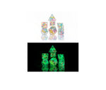 Sirius Dice: 7CT Luchy Charm Glowworm Polyhedral Dice Set