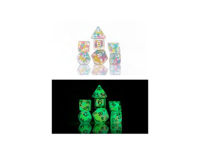 Sirius Dice Lucky Charm Glowworm Polyhedral Dice Set