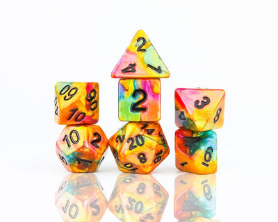 Sirius Dice Rainbow Gold Dice Set