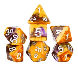 Sirius Dice Celestial Amethyst Geode Dice Set