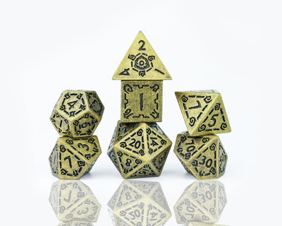 Sirius Dice Illusory Metal Gold Dice Set