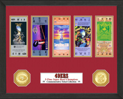 Highland Mint San Francisco 49ers Super Bowl Championship Ticket Collection