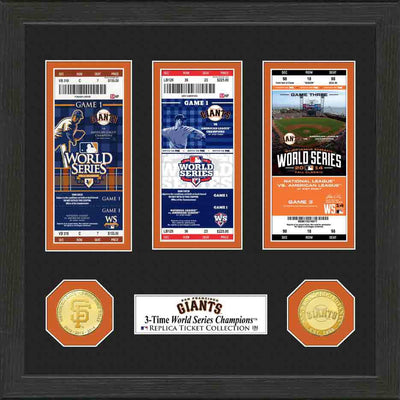 Highland Mint San Francisco Giants World Series Ticket Collection - Bronze Coin Frame
