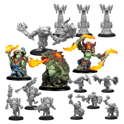 Warmachine Southern Kriels Fire Tongue Warriors Command Cadre