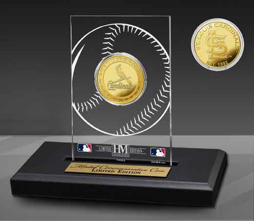 Highland Mint St. Louis Cardinals 11-Time Champions Acrylic Gold Coin - Limited Edition /5000