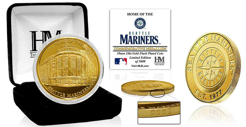 Highland Mint Seattle Mariners T-Mobile Park 24kt Gold Coin - Limited Edition /5,000
