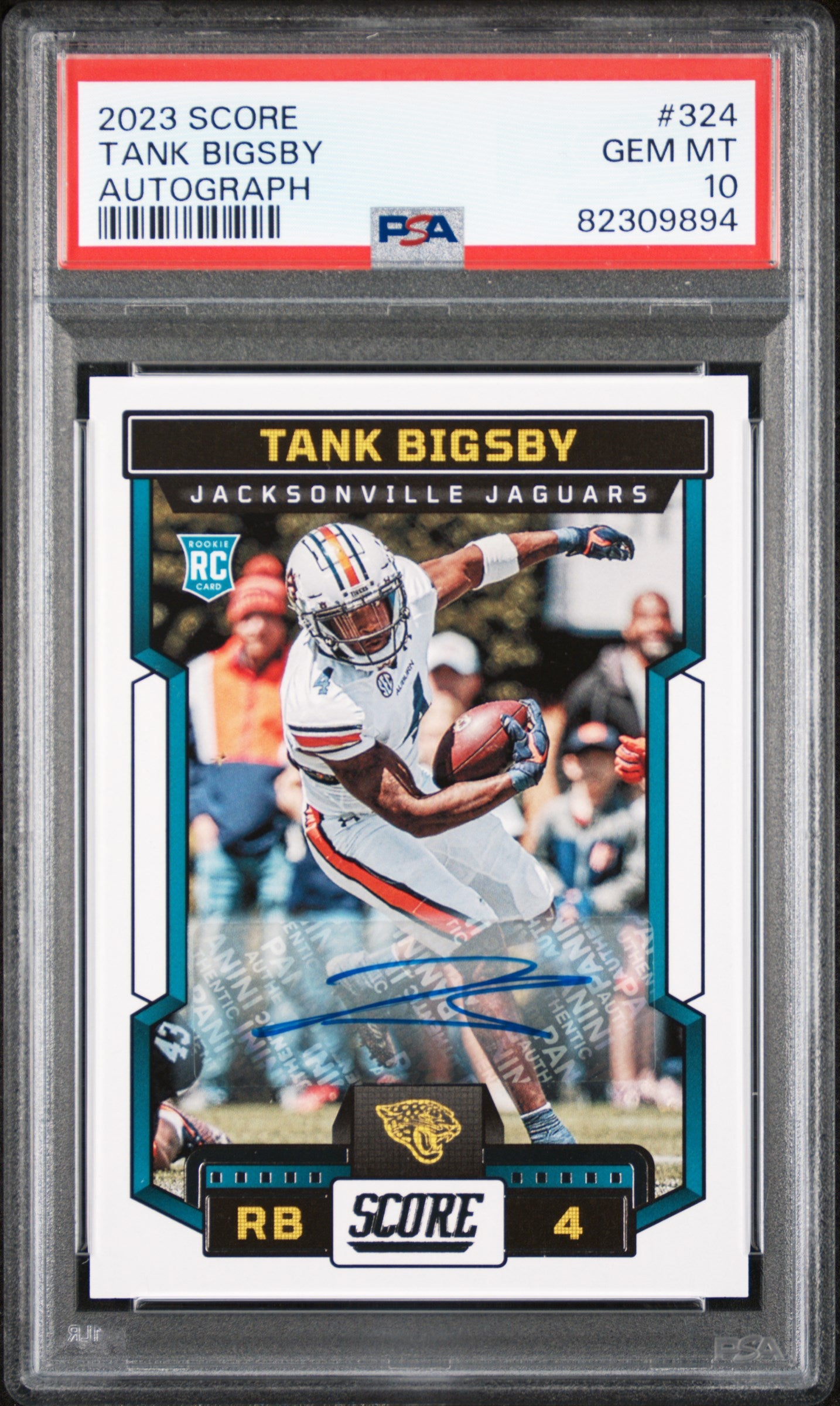 2023 Panini Score Autograph Tank Bigsby #324 PSA 10