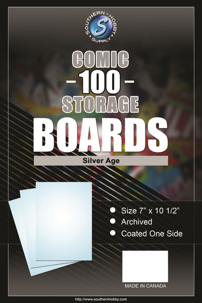 Silver Age Comic Backing Boards 100-Count Pack