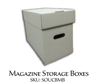 Cardboard Magazine Storage Box Bundle (15 Boxes)