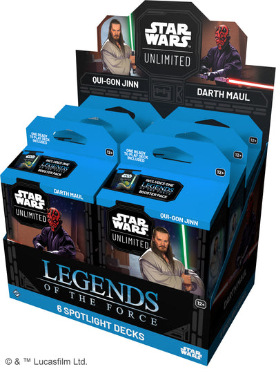 Star Wars: Unlimited Legends of the Force Spotlight Deck Display