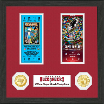 Highland Mint Tampa Bay Buccaneers 2-Time Super Bowl Champions Ticket Collection