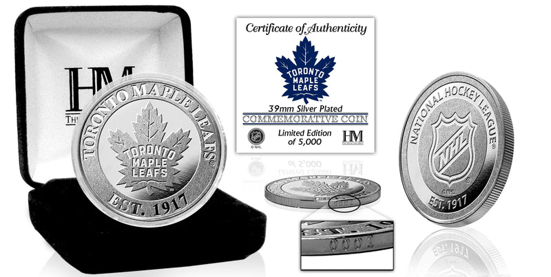 Highland Mint Toronto Maple Leafs Silver Coin - Limited Edition /5,000