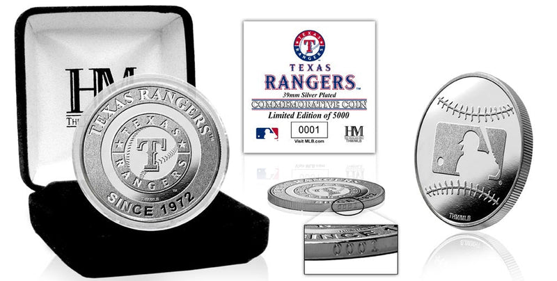 Highland Mint Texas Rangers Silver Coin - Limited Edition /5,000