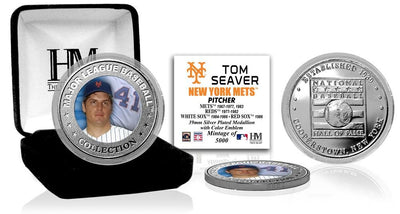 Highland Mint Tom Seaver Baseball Hall of Fame Silver Color Coin - Limited Edition /5000