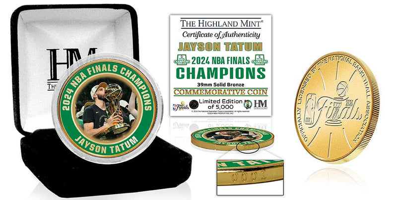 Highland Mint Jayson Tatum 2024 NBA Finals Champions Bronze Coin - Limited Edition /5,000