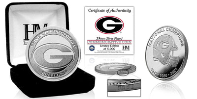 Highland Mint University of Georgia Bulldogs Silver Mint Coin - Limited Edition /5,000