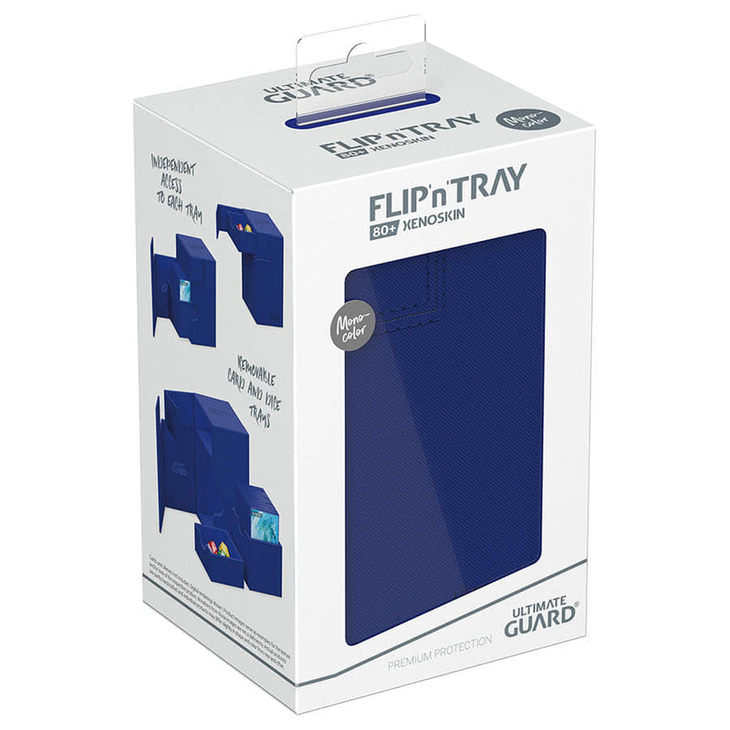 Ultimate Guard Flip'n'Tray 80+ Xenoskin Deck Box - Monocolor Blue