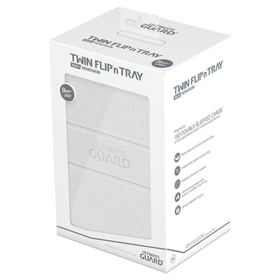 Ultimate Guard Twin Flip'n'Tray 160+ Monocolor Deck Box - White