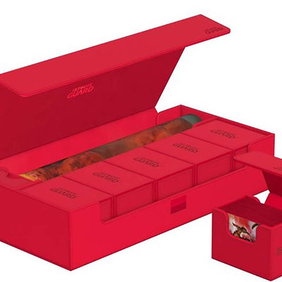 Ultimate Guard Superhive 550+ XenoSkin Storage Box - Monocolor Red