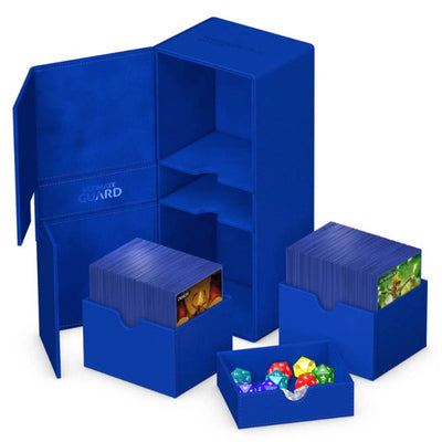 Ultimate Guard Twin Flip'n'Tray 266+ Xenoskin Deck Box - Blue