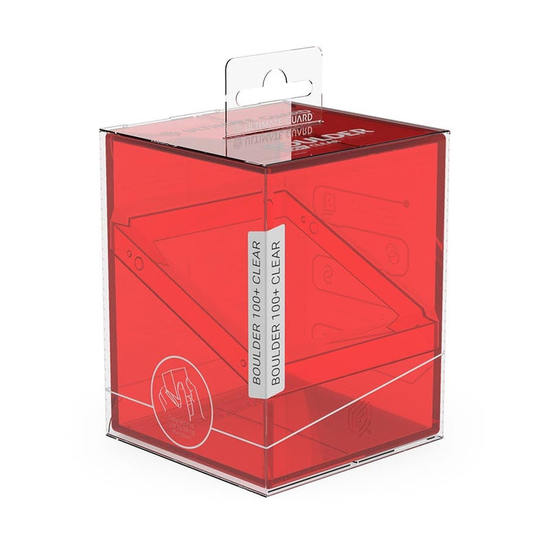 Ultimate Guard Boulder 100+ Clear Deck Box - Ruby