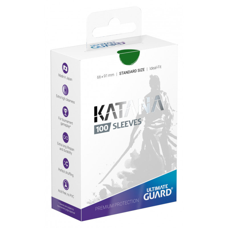 Ultimate Guard Katana Standard Sleeves (100 Count) - Green