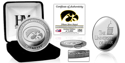 Highland Mint University of Iowa Hawkeyes Silver Mint Coin - Limited Edition /5,000