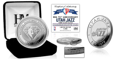Highland Mint Utah Jazz NBA 75th Anniversary Silver Mint Coin - Limited Edition /5,000