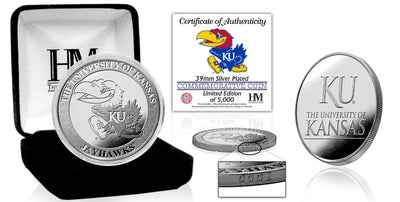 Highland Mint University of Kansas Jayhawks Silver Mint Coin - Limited Edition /5,000