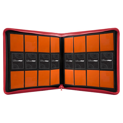 Ultra PRO Vivid Red 12-Pocket Zippered PRO-BINDER Album