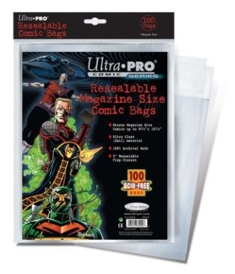 Ultra PRO Magazine Size Resealable Comic Bags 100ct