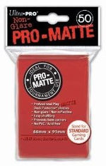 Ultra Pro Sleeves: Standard Pro-Matte - Non-Glare Red 50CT