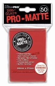 Ultra Pro Sleeves: Standard Pro-Matte - Non-Glare Red 50CT