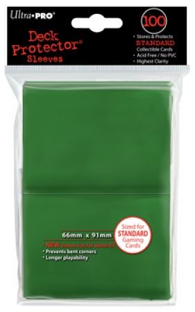 Ultra PRO Standard Deck Protector Sleeves Green 100ct