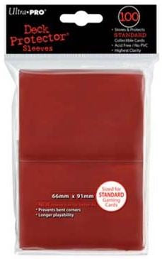 Ultra PRO Standard Deck Protector Sleeves Red 100ct