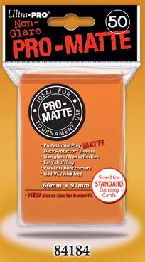Ultra Pro Sleeves: Standard Pro-Matte - Orange 50CT