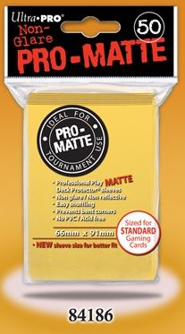 Ultra Pro Sleeves: Standard Pro-Matte - Yellow 50CT