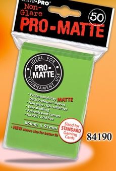 Ultra Pro Sleeves: Standard Pro-Matte - Lime Green 50CT