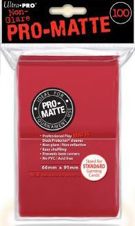 Ultra Pro Sleeves: Standard Pro-Matte - Red 100CT