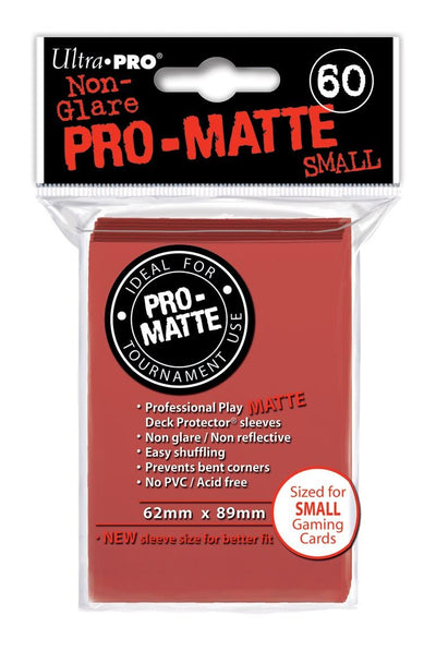 Ultra PRO PRO-Matte Small Deck Protector Sleeves Red 60ct