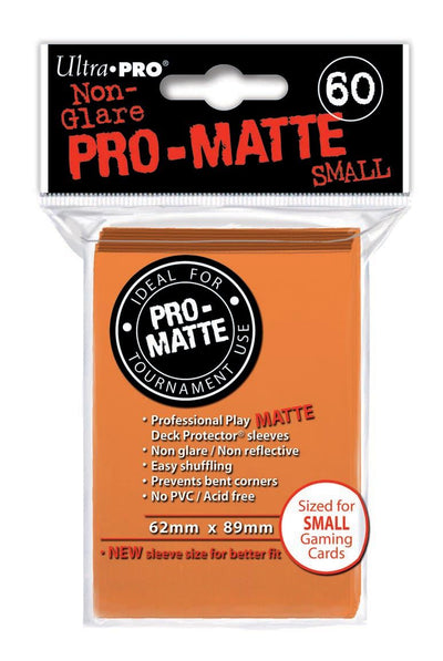 Ultra PRO PRO-Matte Small Deck Protector Sleeves Orange 60ct
