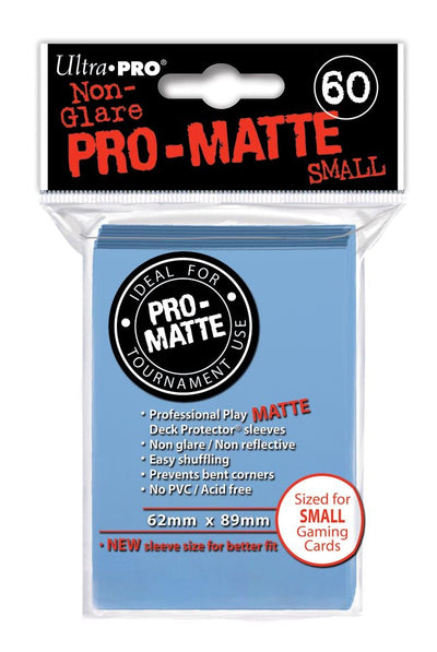 Ultra PRO PRO-Matte Small Deck Protector Sleeves Light Blue (60ct)