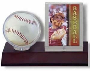 Ultra PRO Ball & Card Dark Wood Display Holder