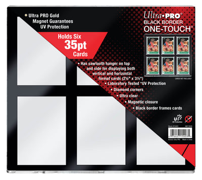 Ultra PRO 35PT 6-Card Black Border UV ONE-TOUCH Magnetic Holder