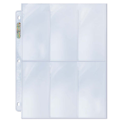Ultra PRO 6-Pocket 2.5 x 5.25-Inch Platinum Pages 100ct