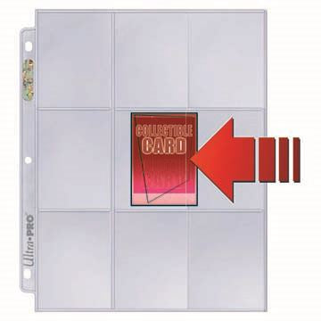 Ultra PRO Premium Series 9-Pocket Side Load Pages (100ct) for Standard Size Cards