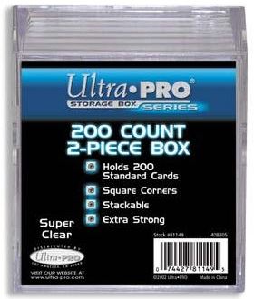 Ultra PRO 200 Count 2-Piece Clear Card Storage Box