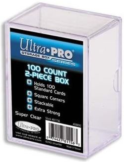 Ultra Pro 2-Piece 100-Count Clear Card Storage Box